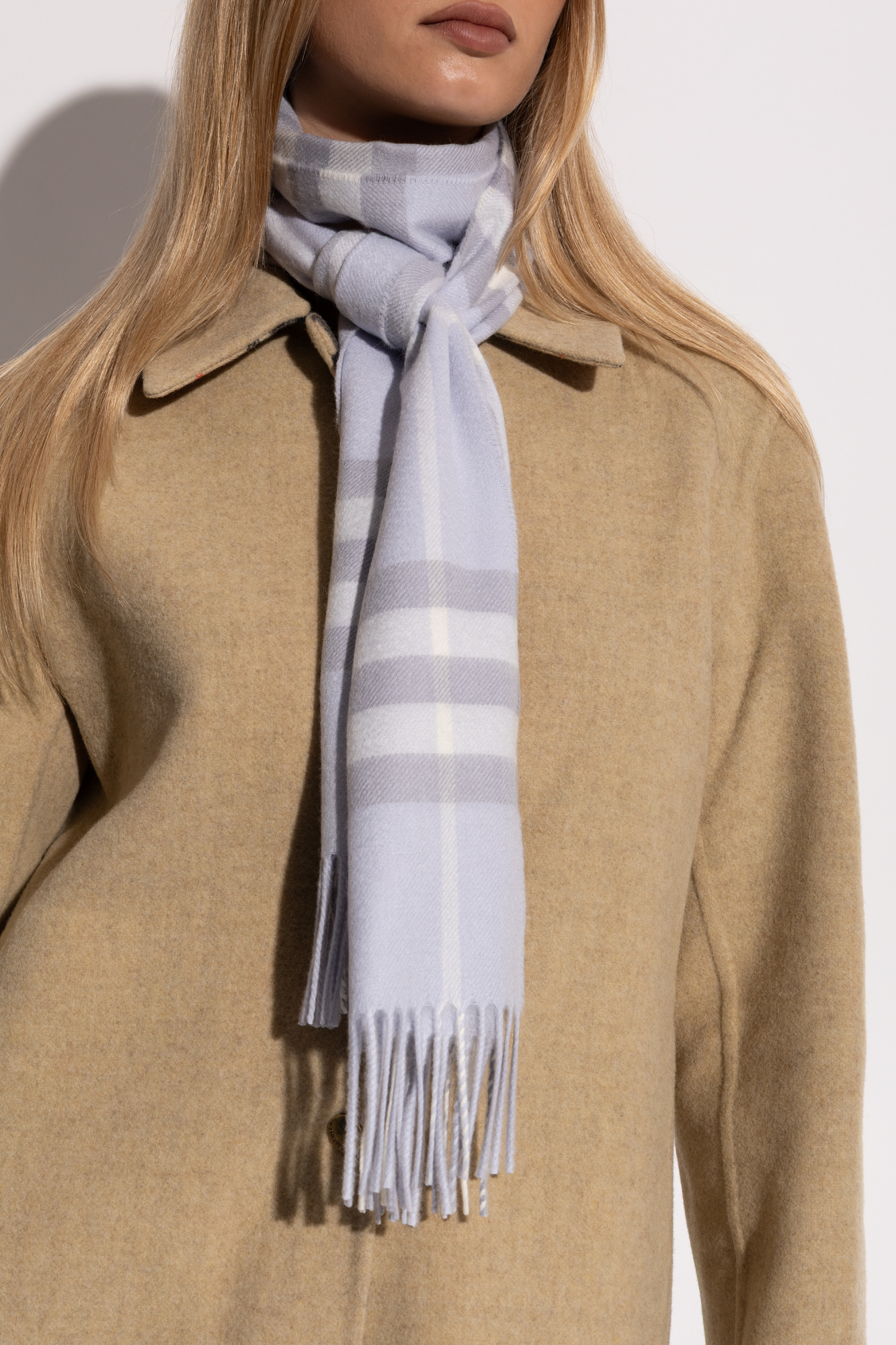 マフラー・ストール Burberry FW25 Embroidered cashmere scarf (8099690 C1427) Burberry Cashmere scarf | Men's Accessorie | Vitkac